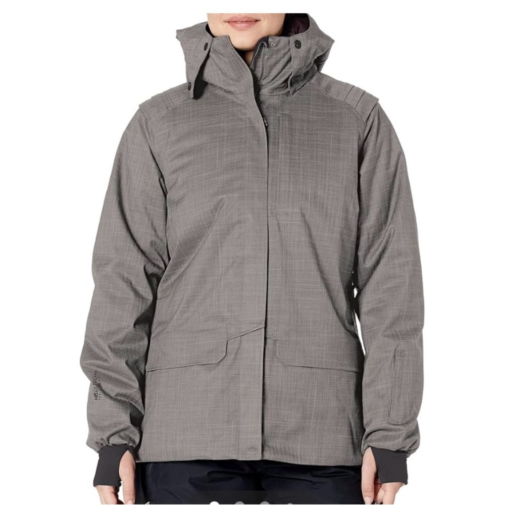 HellyHansen Blanchette Tech Performance SzS Grey WinterParka DoubleCollar NWOT​ - Picture 5 of 15